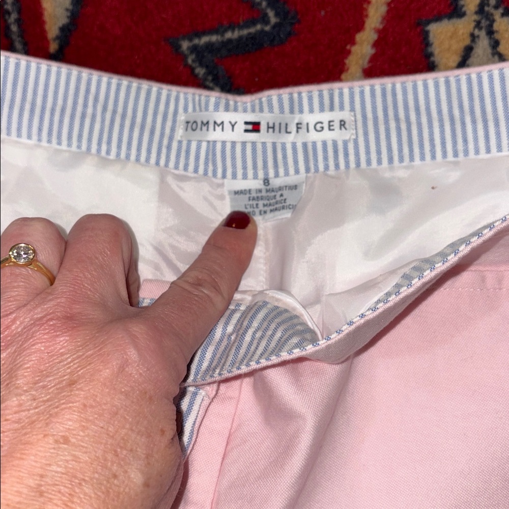 Tommy Hilfiger size 8 pink linen Women's shorts - Picture 6 of 8